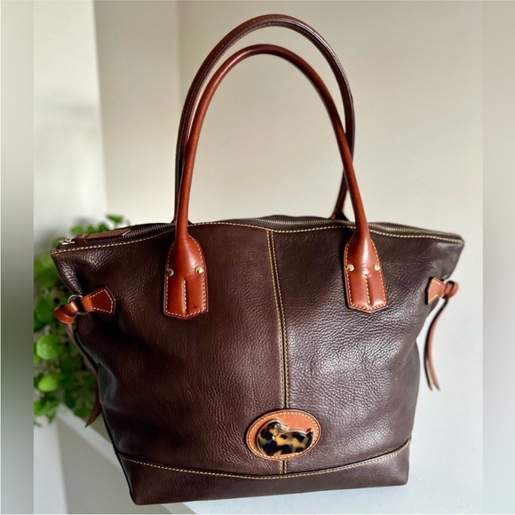 Dooney & Bourke Brown Fairfield Champosa Shoulder Bag Tote - Picture 15 of 16